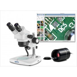 Sztereo mikroszkóp digitális kamerával és mérőszoftverrel